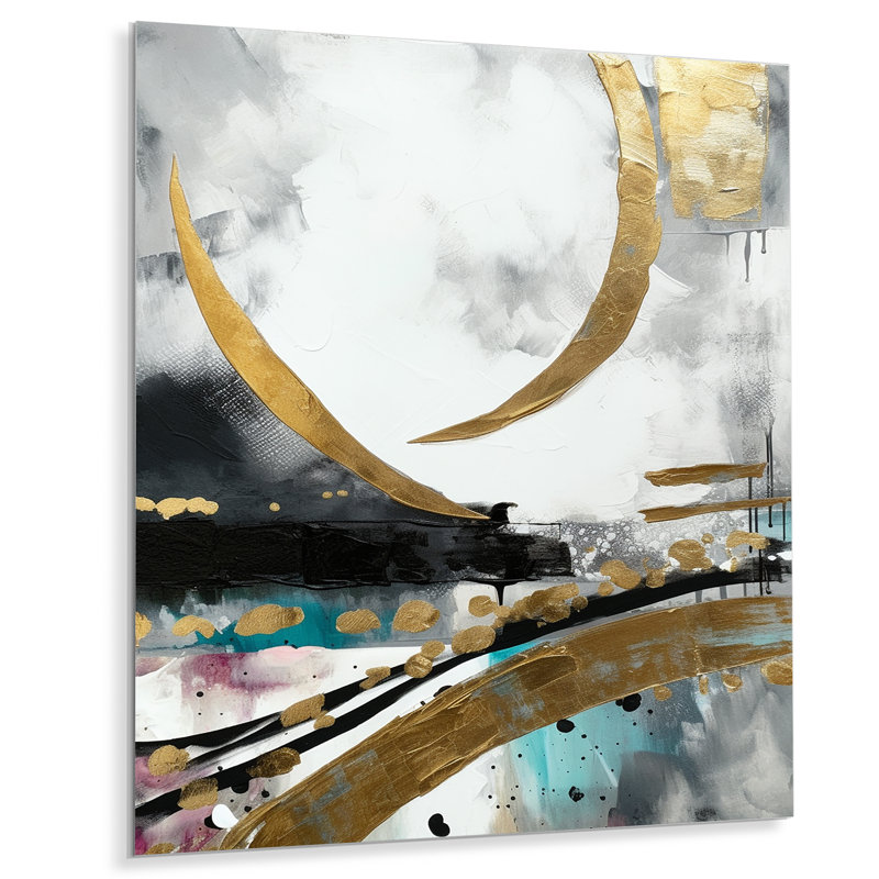 Kira Glam Abstract Wall Decor on Metal, 32" H x 16" W x 1" D