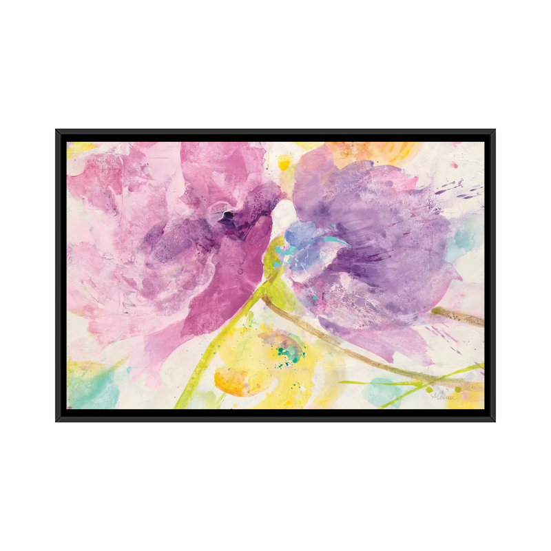 « spring abstracts fleurs i » par» albena hristova,, impression sur toile, H 18 po x l 26 po x P 1,5 po, Pas de tapis