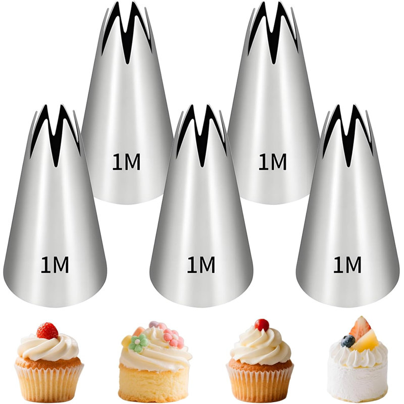 5-piece Piping Tip Set With Bags