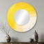 Savayah jaune Chroma Curve - miroir mural arc-en-ciel, miroir décoratif rond jaune, impression d'art en métal-681635567