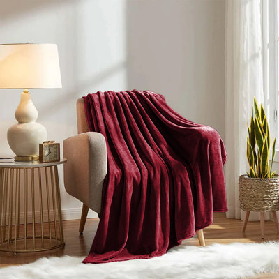 Premium Mink Faux/Fur Flannel Fleece Blanket – Soft, Cozy, Reversible Plush Throw For Bed & Sofa