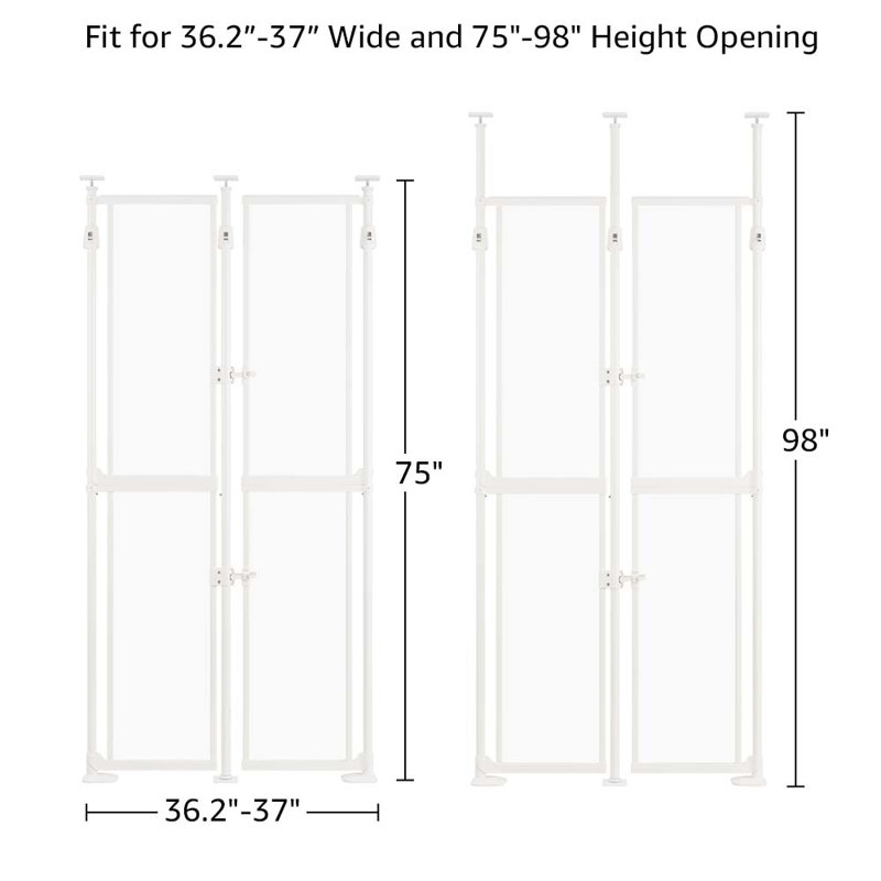 Aluminum Pressure Mounted Pet Gate