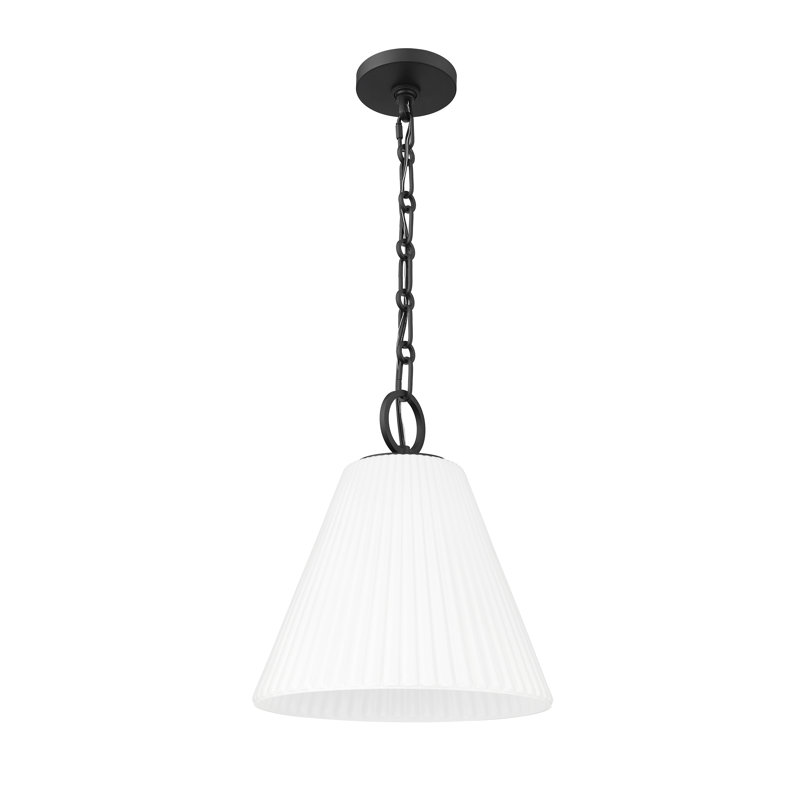 Luminaire suspendu 1 lumière Nady, H 87 po x l 14 po x P 14 po, Noir mat