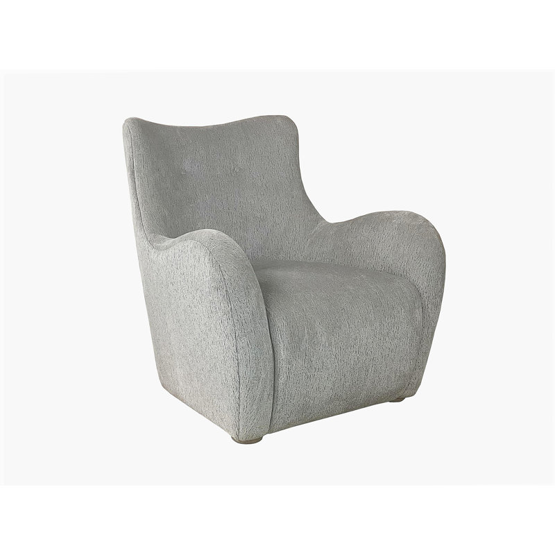 Chaise d'appoint pivotante en tissu de couleur zinc
