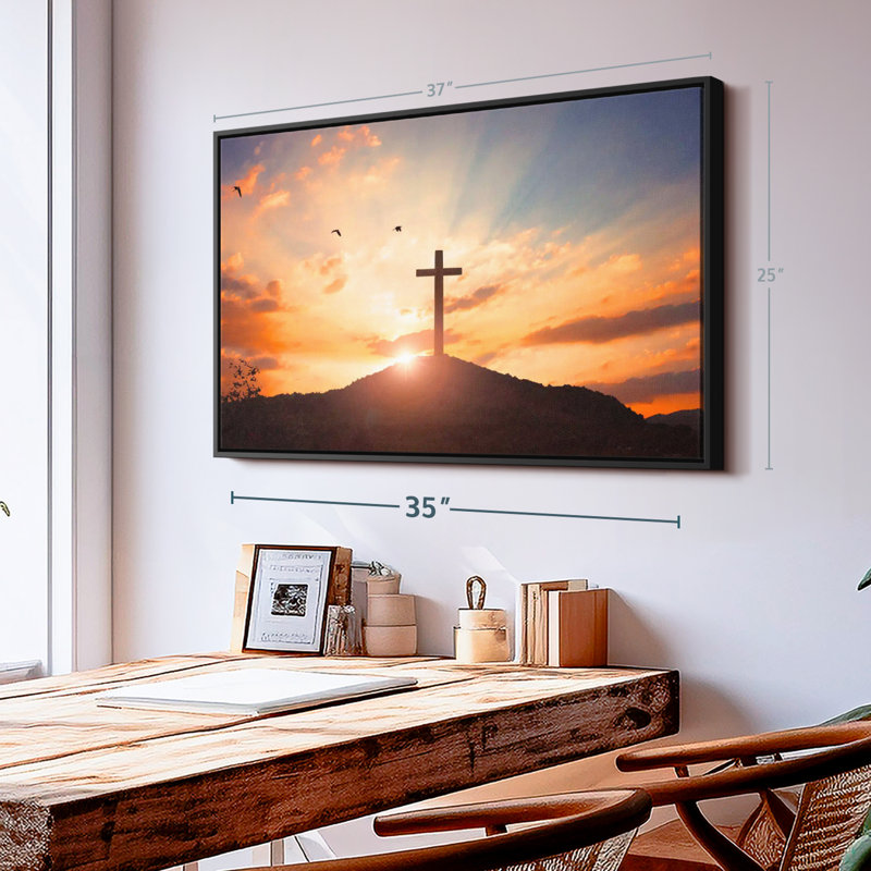 «Sunset Cross Wall Art», H 25 po x l 37 po