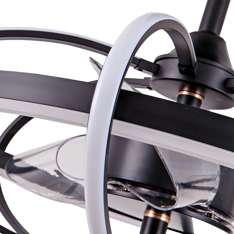 Mihaiu 19.69'' Ceiling Fan, Black