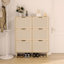 Étagère à chaussures élégante en rotin à 6 portes, armoire de rangement autoportante moderne avec dispositif anti-déversement, sécurité accrue-437596332