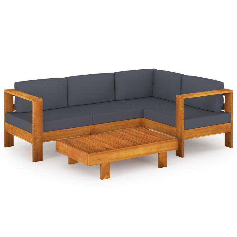 Nordista 5 Piece with Cushions, Dark Gray