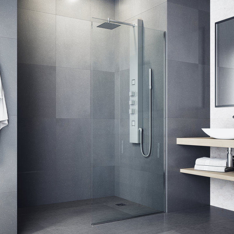 Rector 55" H X 6" W EZDivert™ 2-Jet Shower System with Hand Shower Wand and Adjustable Shower Head, Stainless Steel
