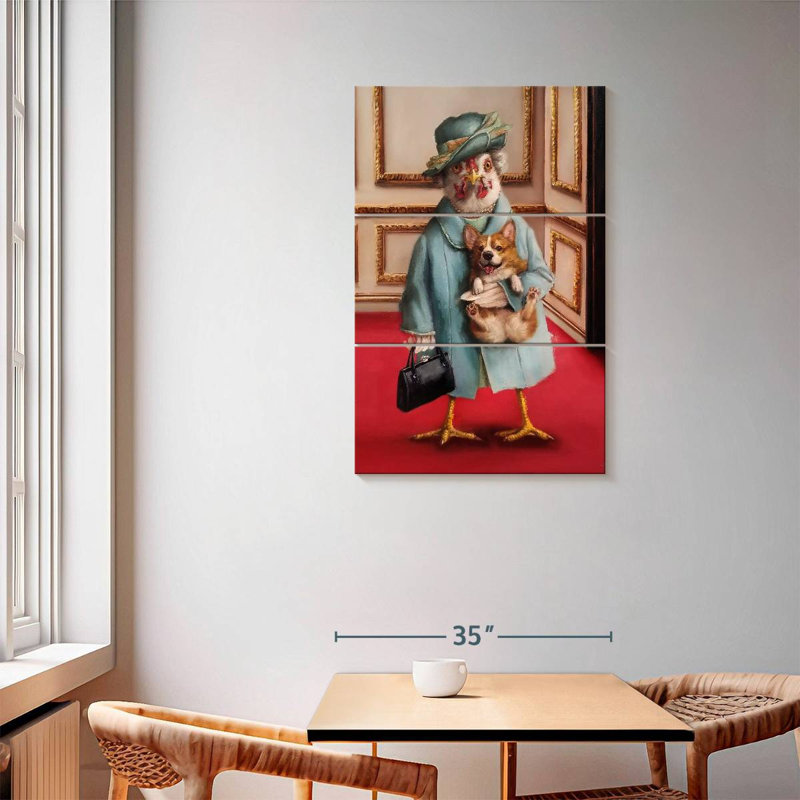 Ketti Her Majesty Chicken, 57" H x 36" W