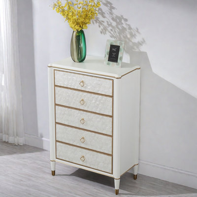 Commode d'appoint 5 tiroirs Light Luxury