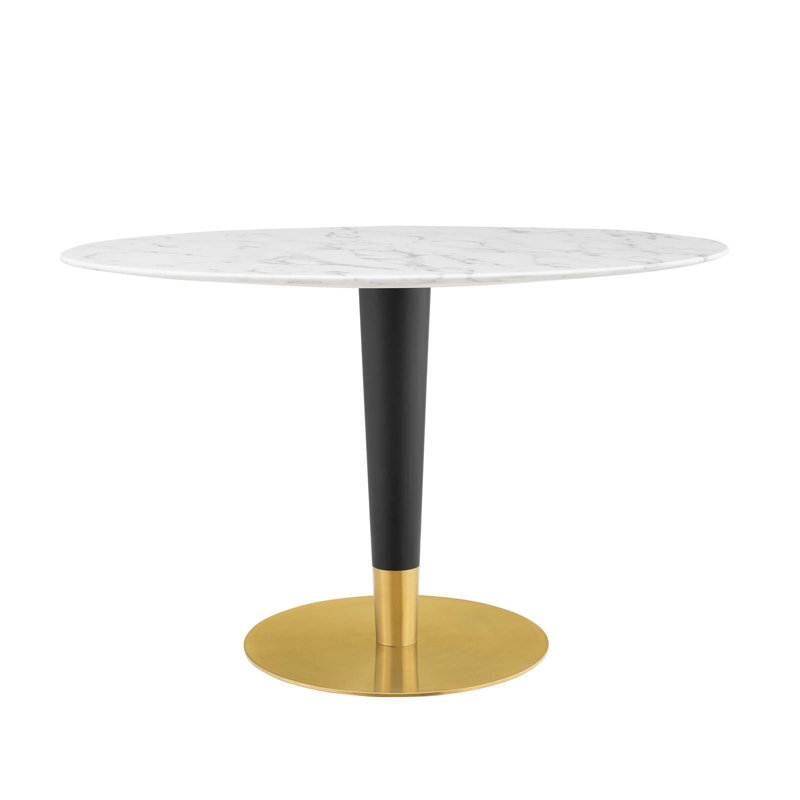 Table de salle à manger Zinque, Blanc, l 27,5 po x L 47 po