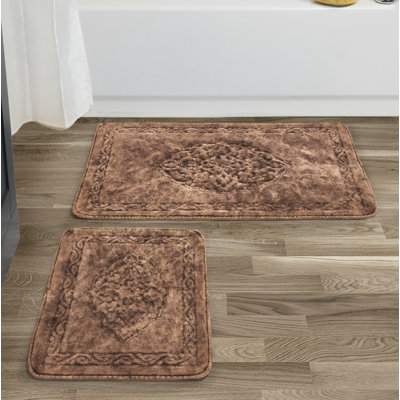 Ensemble de tapis pour salle de bain 2 pièces Walfried