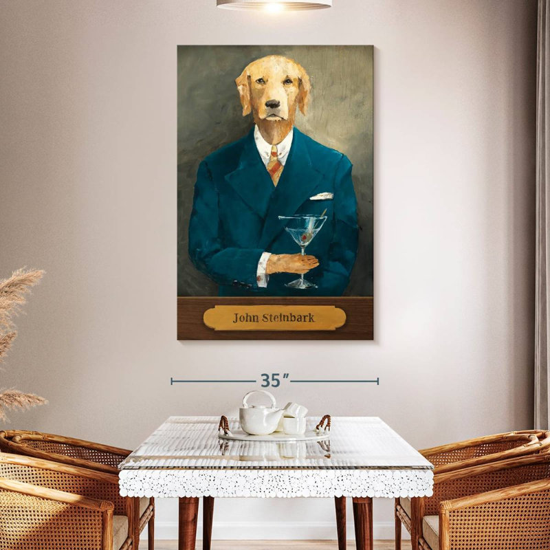 Brampt John Steinbark With Plaque, 51" H x 34" W