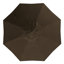 Parasol de patio noir en pierre 11 pieds avec manivelle en aluminium nervuré en cacao Sunbrella-790429204