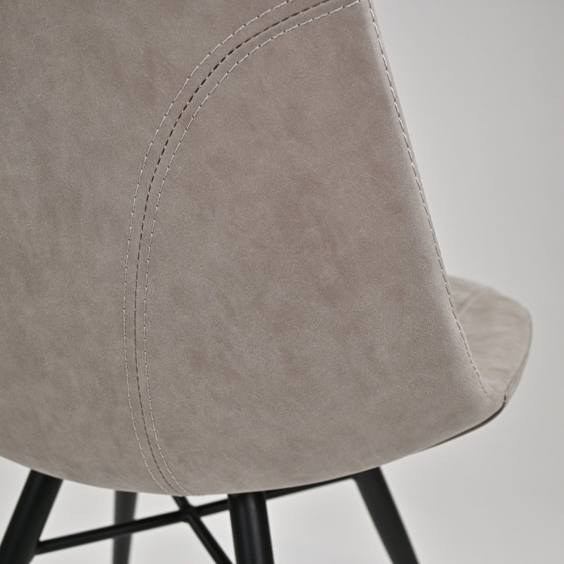 Chaise rembourrée Analayah, Gris clair