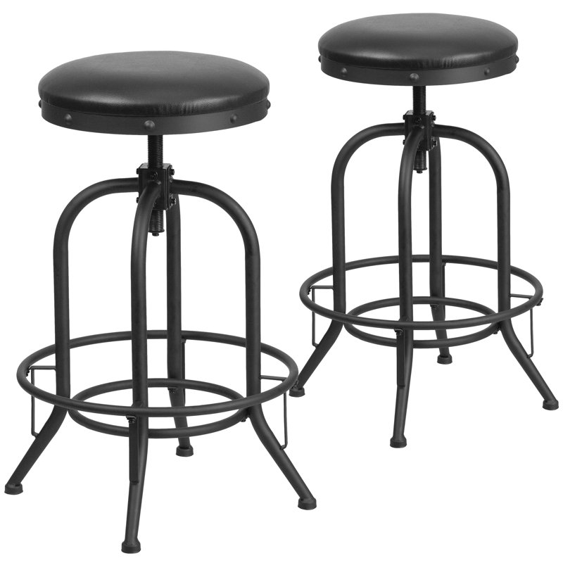30'' Barstool with Swivel Lift LeatherSoft Seat