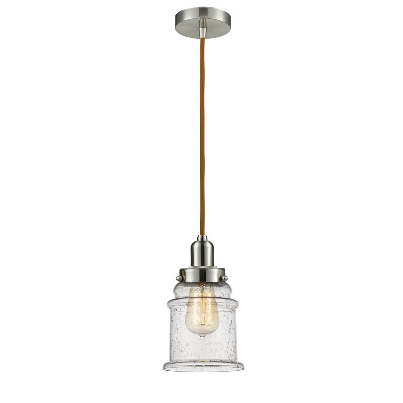 Webber 1 - Light Single Pendant, Satin Nickel/Copper