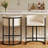 26" Counter Height Bar Stool Barrel Counter Stool With Backrest,Off White PU Leather Black Metal-993043377-1004672875