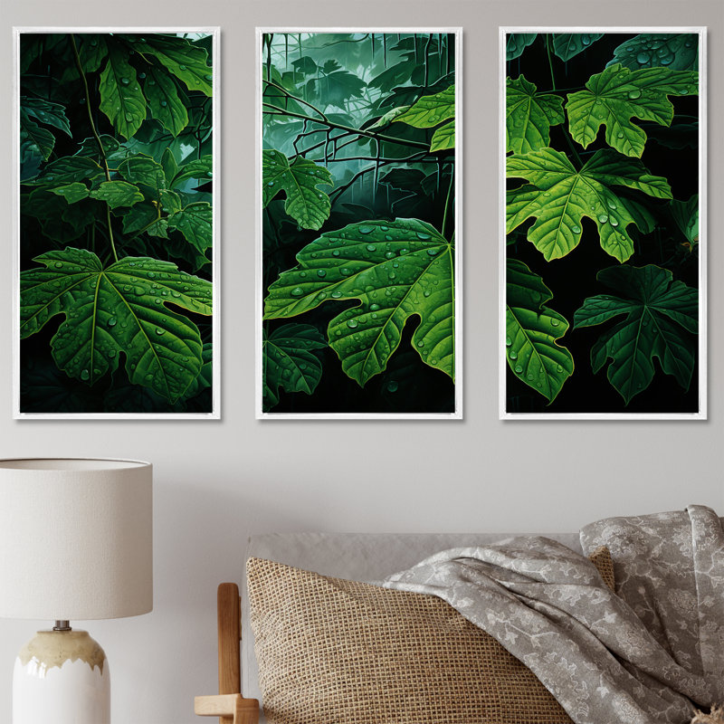 Ensemble de salon Emerald, Cadre flottant blanc, H 32 po x l 48 po x P 1 po