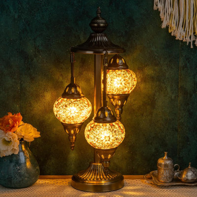 Circular Moroccan Table Lamp