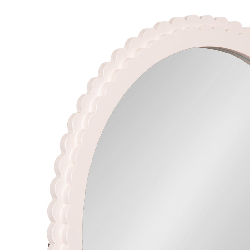 Miroir mural Scallia, 30 po x 20 po, Rose