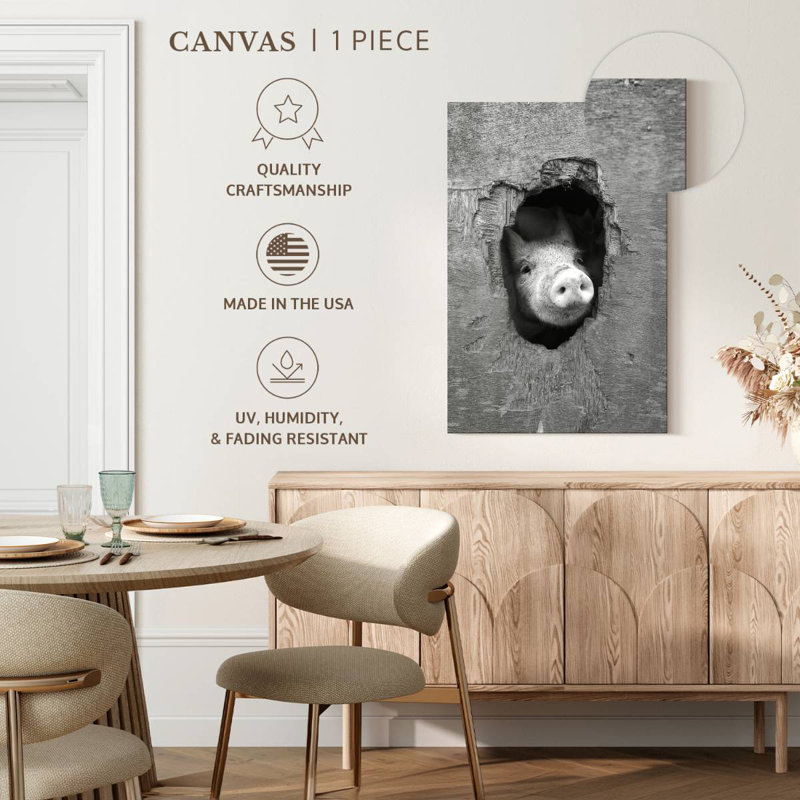 Brampt Peeking Pig, 36" H x 24" W