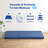 Tri-Folding Memory Foam Mattress Topper, 4 Inch Gel Folding Mattress For Camping, Foldable Guest Bed, Washable Cover, Certipur-US Certified, Soft, Blue-700110013