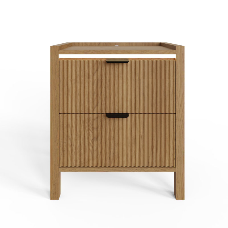 48cm W Manufactured Wood Bedside Table