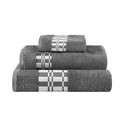 Ensemble de serviettes géométriques assorties 3 pièces Davis Larissa