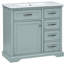 Meuble-lavabo moderne gris de 36 pouces avec lavabo encastré en céramique imperméable, charnières à fermeture en douceur, 2 tiroirs basculants, tablette coulissante réglable pour la décoration de 36 po avec fonction et bois massif