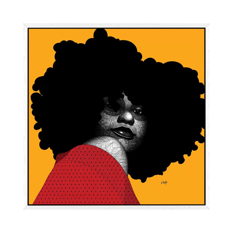 Amora by Ohab TBJ - Print on Canvas, 66.04cm H x 66.04cm W x 3.81cm D, White Floater Framed