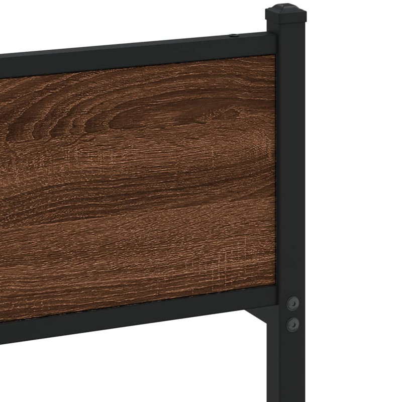 Annetto Bed Frame, 75 x 190 cm, Brown Oak