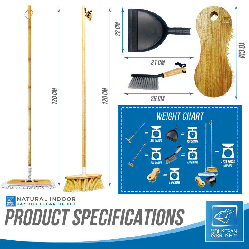 Bamboo Floor Cleaning Set