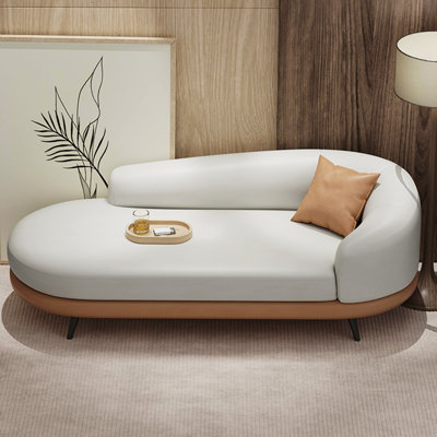Metal Leg Indoor Chaise Lounge - Spacious Comfort