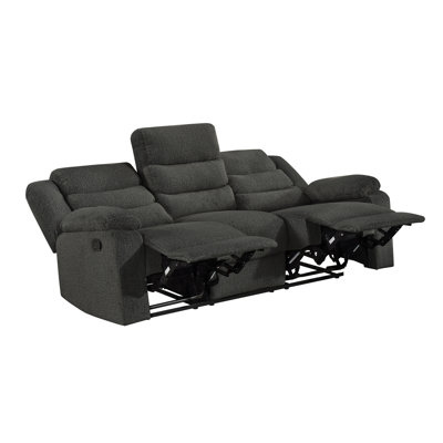 Canapé double inclinable, gris foncé