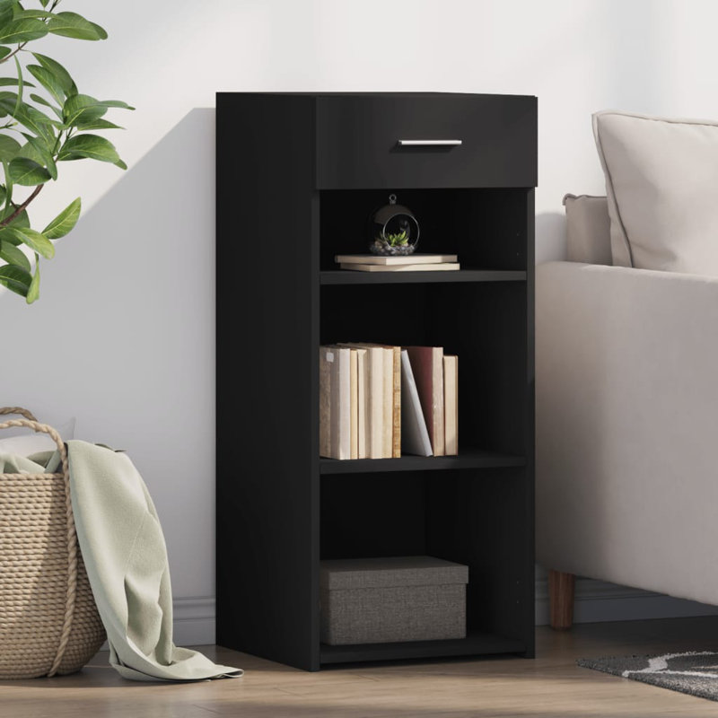 Alphanso 45cm Sideboard, Black, 93cm H x 40cm W x 42.5cm D