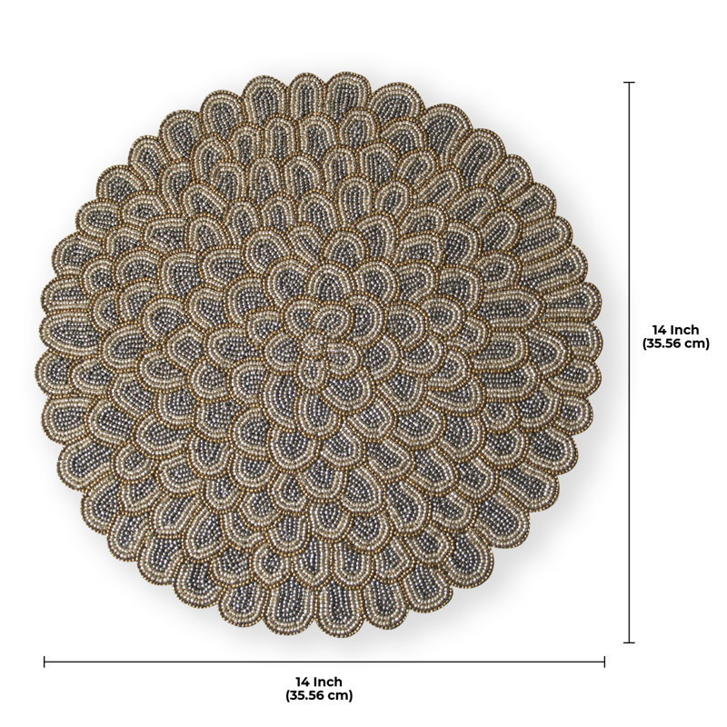 Polyester Embroidered Round Placemat
