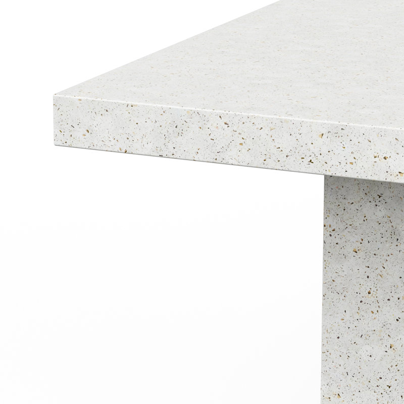 Kareen Bar & Counter Height Pedestal Dining Table, Ivory Terrazzo, Bar Table (41.75" Height)