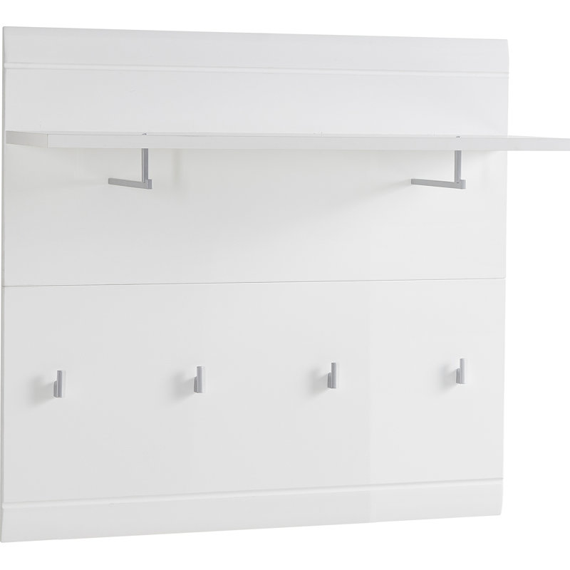 Garcia 4 - Hook Wall Mounted Coat Rack, White