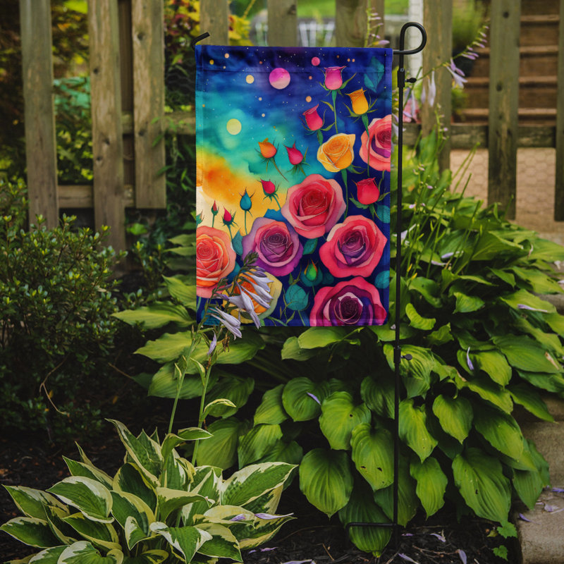 Drapeau de jardin double en polyester H 15,5 po x l 11,25 po