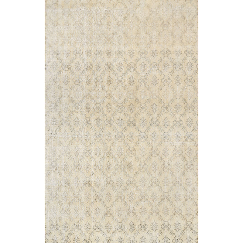 Tapis contemporain gris / crème Neymar, Rectangle 5 pi x 7 pi