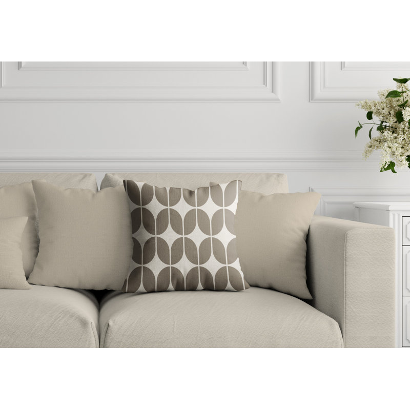 Housse et insert de coussin extérieur d'extérieur, Beige, 19 po x 19 po, Carré