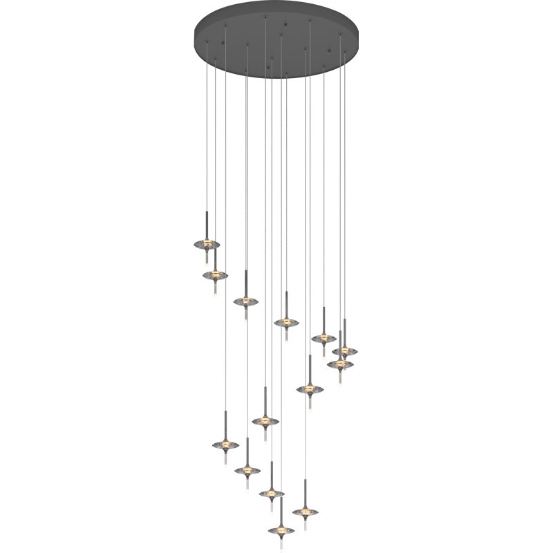 Hamzeh 18 - Light Dimmable LED Tiered Chandelier