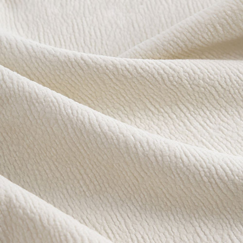 Canapé modulaire en chenille blanc crème, Blanc crémeux, 3, H 34,65 po x l 105,51 po x P 44,49 po