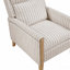 Fauteuil inclinable blanc-gris rayé Farmhouse