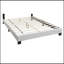 Cadre de lit blanc avec lit plateforme en tissu d'ameublement à motif floral grand lit blanc 1pc