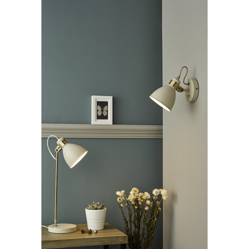 Azalea Metal Desk Lamp, Cream