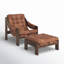 Halston Armchair with Ottoman-714009349