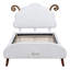 Lit plateforme tapissier avec tête de lit en forme de mouton-135654544-135654545